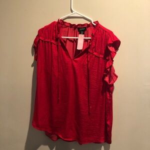 Apt. 9 Scarlet Ruffle Sleeve Blouse